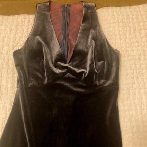 Vintage Grey Lined Velvet Gown